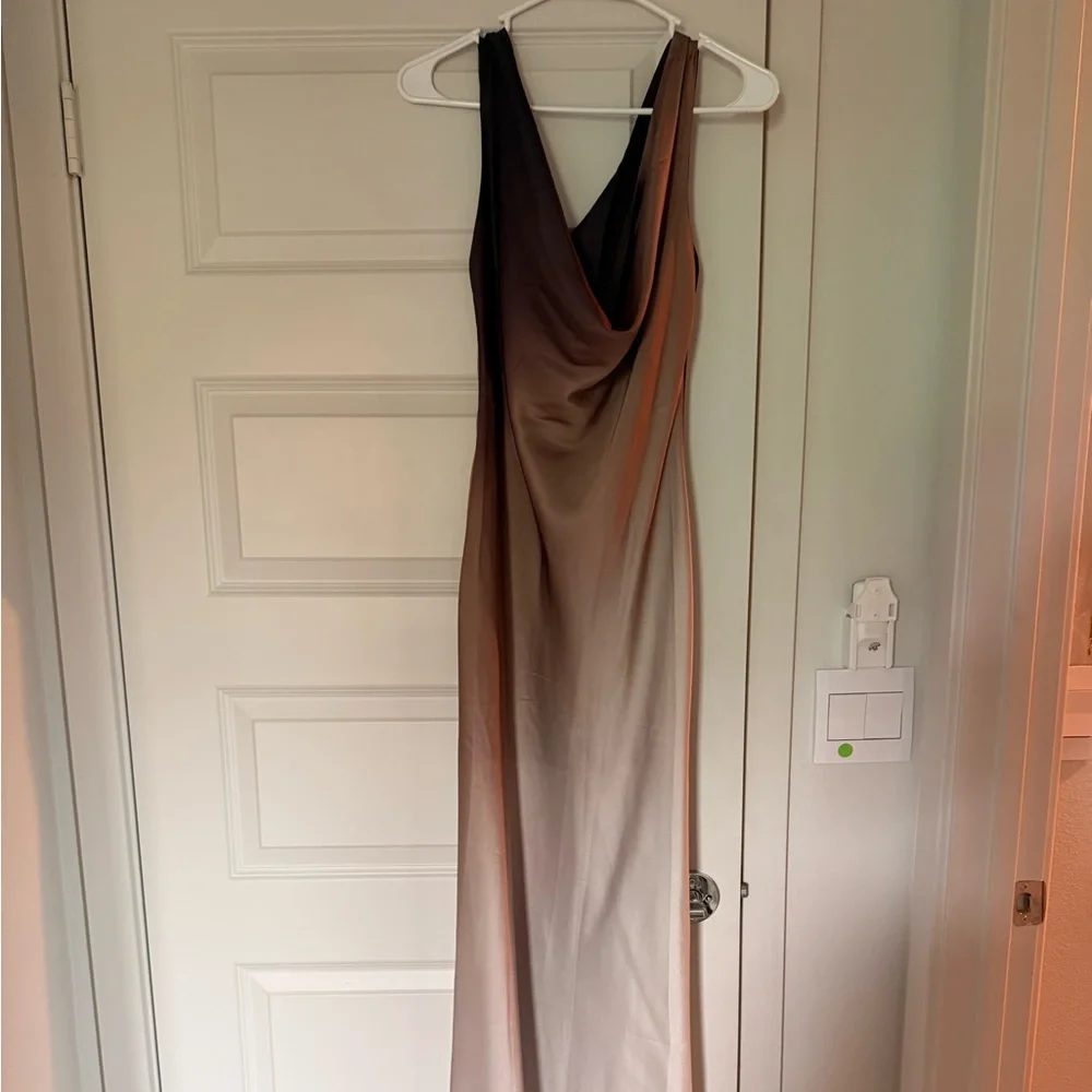 12th Tribe Dolce Mocha Ombre Cowl Neck Maxi Dress - Picture 4 of 6